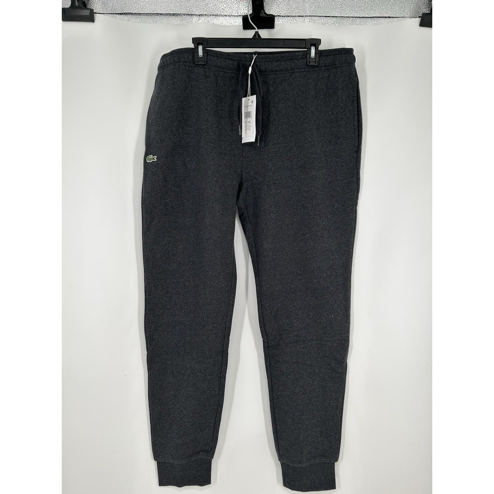 Lacoste‎ Sport Tapered Fit Fleece Pants Joggers Sweatpants Grey Mens Size 7 XXL